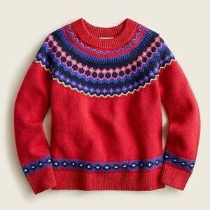 Crewcuts Red Fair Isle Sweater Sz. Medium (8-9)
